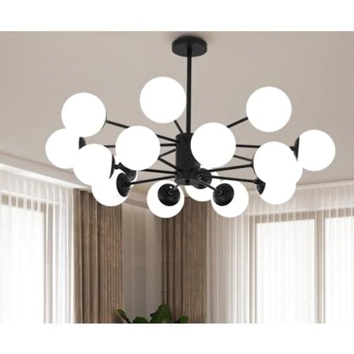 Modern LED Chandelier Lighting Living Room Bedroom Ceiling Chandelier Light Ball Glass Hanging Lamp For Dining room AC110V/220V