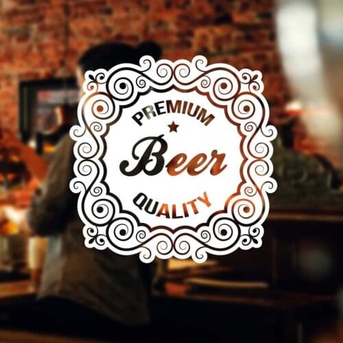 Beer Shop Sticker Bar Premium Beer Bottle Vintage Shop Decor Sign Retro Bar Pub Poster Decal Vivyl