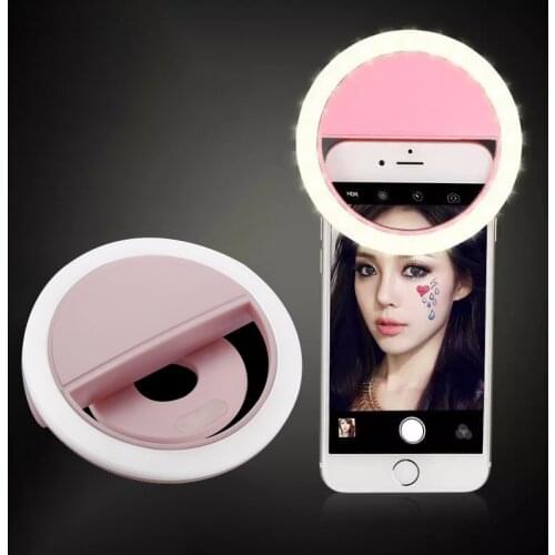 LED Mobile Phone Selfie Light Clip-On Lamp Portable USB Charge LED Selfie Ring Light Night Light Photo Camera For Smartphone
