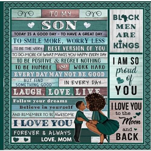 Three Thicken Blanket Customized Express Love TO My Daughter/Wife/Son Warm Blanket Letter Home Textiles On Printed Bed 3D Sherpa