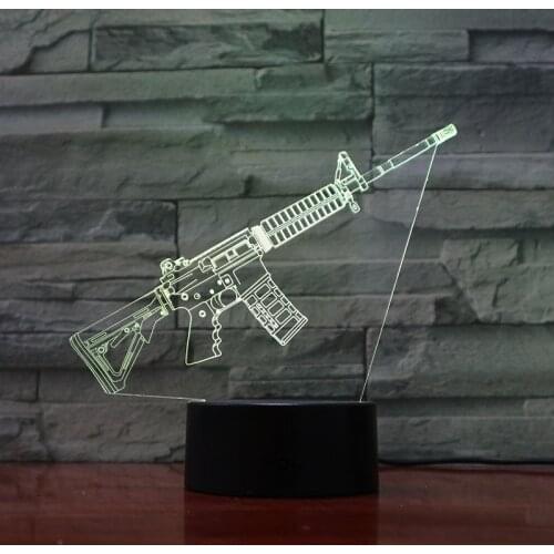 Smart Night Sensor Light LED Projector 3D Lamp Table Gun Nightlight USB Powered Smart Phone Control Boys Favorite Present