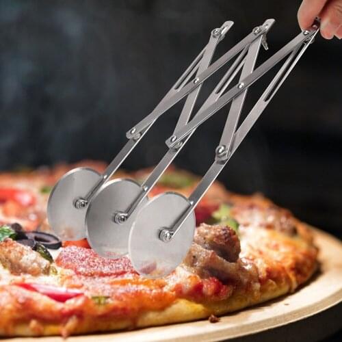 Pizza Pastry Peeler Stainless Steel Flexible Roller Blade Bakeware Tools Pizza Tools 3 Wheels Cutter Dough Divider