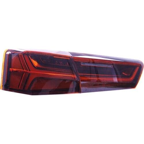 For 12-16 Audi A6L taillight assembly modification new fishbone LED driving water turning taillights