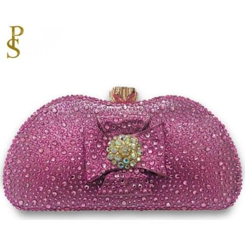 Nigeria evening dress with stone Beautiful Hand bag bag for ladies