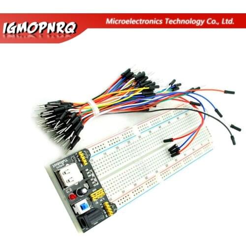 1pcs MB102 bread board 830 hole + module +65 bread line connection line DIY special kit production