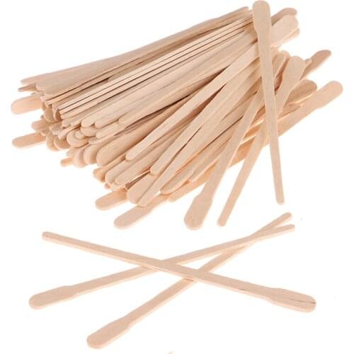 100Pcs/lot Waxing Craft Wax Stick Tattoo Medical Wooden Sticks Wooden Face Hair Removal