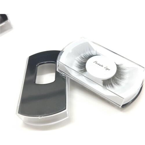 100pcs wholesale lash box packaging eyelash customized your private logo fake 3d mink eyelashes boxes plastic clear case empty