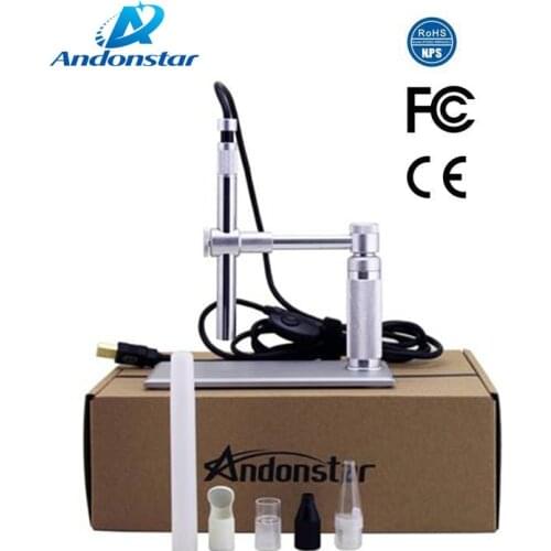 Andonstar 2MP USB microscopio Digital 500x8 LED microscopio usb soporte de cámara de vídeo microscopio electrónico lupa usb