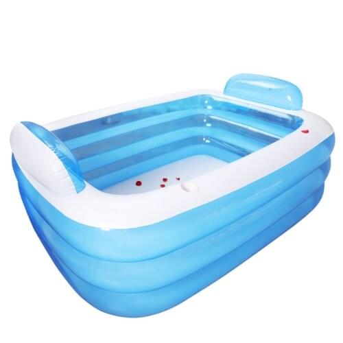 Large Inflatable Bath Tub Double Adults Portable Plastic Bathtub Hot Tub PVC Inflatable Bathtub Folding Spa Tub