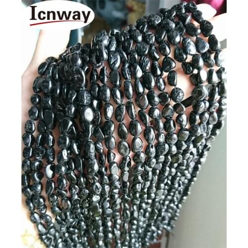 Natural free shape Black Tourmaline Beads For Jewelry Making 5-7mm 15inches DIY Jewellery necklace earring bracelet FreeShipping