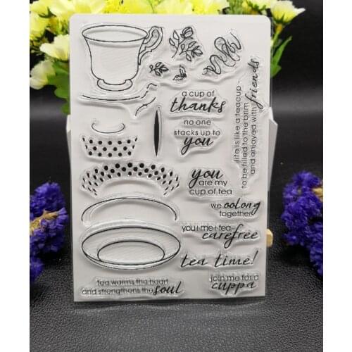 Cup Clear Silicone Rubber Stamp for DIY scrapbooking/photo album Decorative craft A82