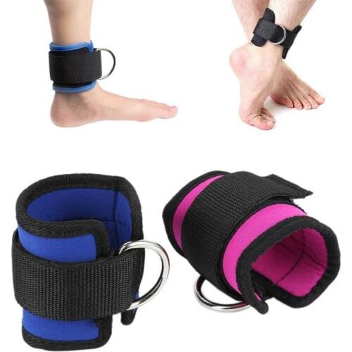 D-ring Ankle Anchor Strap Belt Multi Gym Cable Attachment Thigh Leg Fitness Exercise Strap Brace Bandage Foot Guard