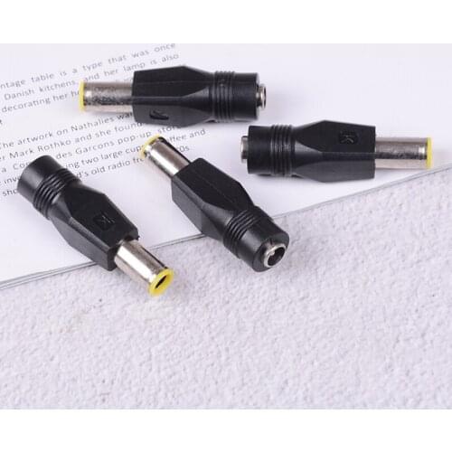 Hot Sale NEW 2 pcs/lot 2.1*5.5mm Female To 7.9*5.5mm Male DC Power Plug Connector For Laptop Black Color
