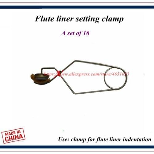 Wind instrument repair tool - Flute repair tools - Flute keys, key pad indentation clamp - A set of 16
