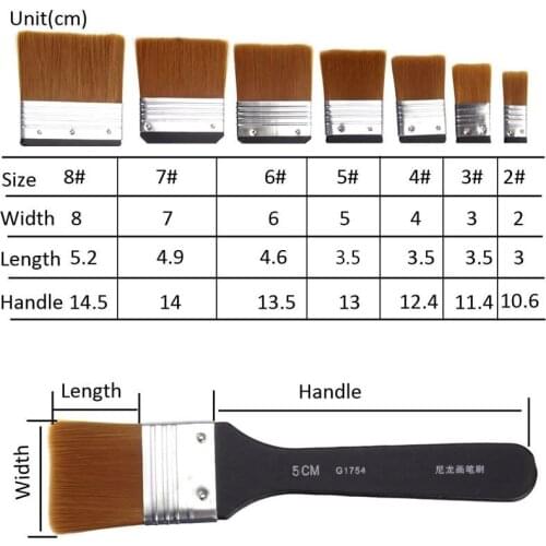 7 Models Nylon Hair Oil Painting Brush Watercolor Artist Paint Brush Pen Art