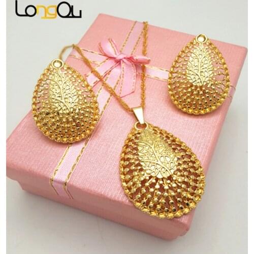 2016 Women Jewelry Sets overgild ethiopian jewelry wedding necklaces & pendants/Earrings Set Fashion Jewelry Wholesale