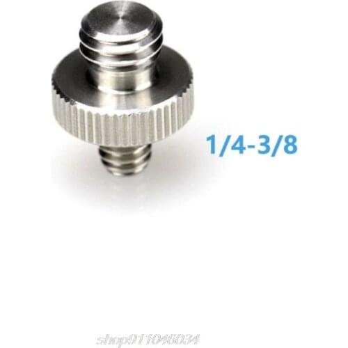 Metal 1/4\" Male to 1/4\" or 3/8\" Male Threaded Adapter 1/4 or 3/8 Inch Double Male Screw Adapter Tripod Camera N18 20 Dropship