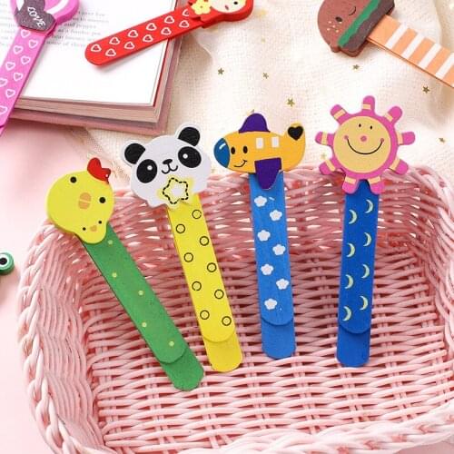 Lovely Cartoon Bookmarks With Scale Marker Colorful Cute Animals School Stationery Child Gifts Office Supplies Wooden Bookmark