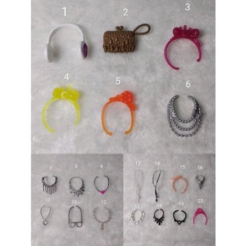 Fashion Original For Barbie Sunglasses 1/6 bjd Doll Accessories belt necklace Princess dressing up dollhouse GiftToys for Girls