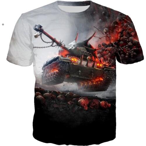 3D print World Of Tanks Game mens T shirt Military T-shirt Funny Cool Tee shirt/Streetwear Men Clothes 2019 Oversized 5XL TOP