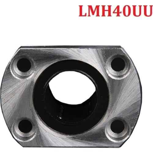 Pack of 1 pcs LMH40UU 40mm Ellipse Flange Type CNC Linear Motion Bushing Ball Bearing