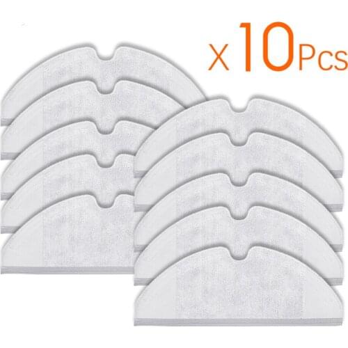 10Pcs Suitable for Xiaomi Roborock Robot S50 S51 Vacuum Cleaner Spare Parts Kit Mop Cloths Generation 2 Dry Wet Mopping Cleaning