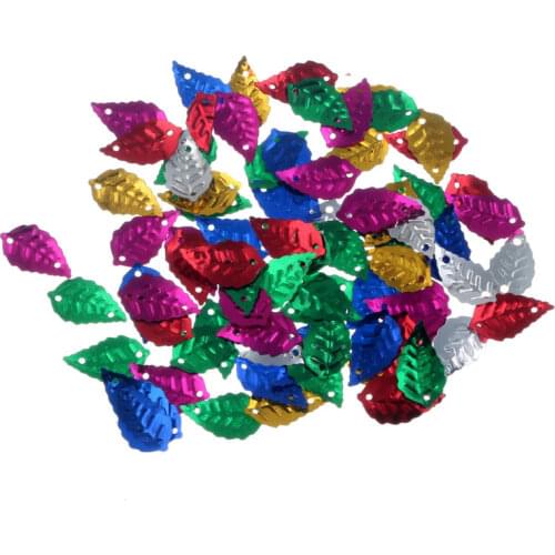 30g Perforated Leaves Paillette Bulk Sequins Sewing Craft For Clothing Accessories Stage Clothing Jewelry Decorations Making