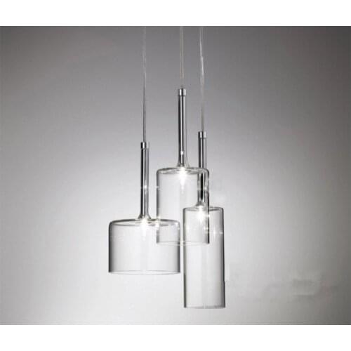 Clear Simple Creative Glass Lights Bar Coffee Shop Simple Chandelier Iron Droplight Experimental Bottle Lampr Frosted Glass