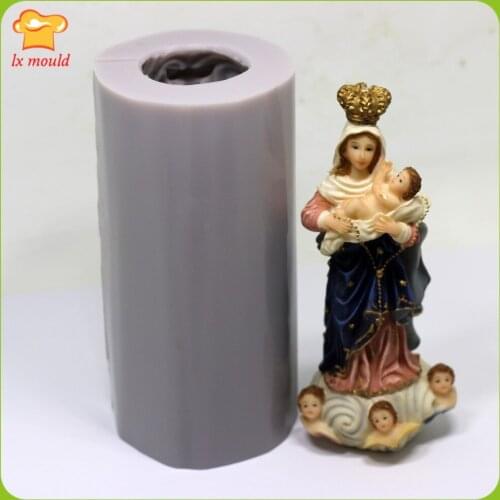 LXYY Religion Candle Moulds Our Lady Doll Hand DIY Candle Tools
