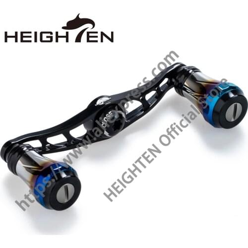 HEIGHTEN 88mm Baitcasting Fishing Reel Handle with Graduated Color Knobs for Shimano Daiwa Bait Casting Reel Accessories