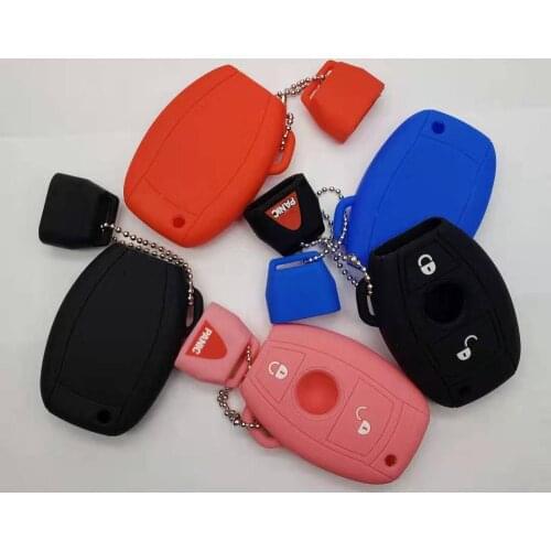 Key Silicone Remote Case Cover For Mercedes Benz BAG FOB A E S G CLK SLK ML Class 2+Panic Button