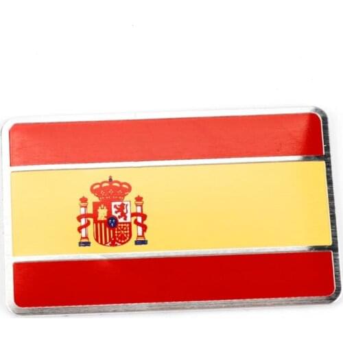 TAIHONGYU Universal Fashion Car Styling Spain Flag Stickers Emblem Badge Decals Decoration Decal