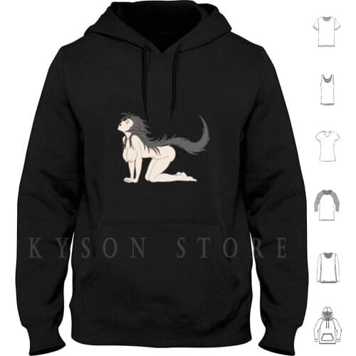 Sexy Wolf Howl Hoodie long sleeve Cotton Demon Wolf Hentai Sexy Ecchi Anime Manga Monste Pinup Comics Cartoon