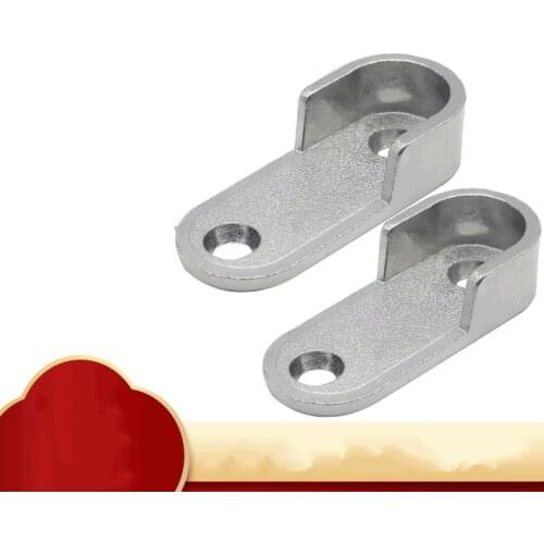 Heavy alloy fixed flange seat, zinc alloy 16 flat pipe coat through seat furniture hardware