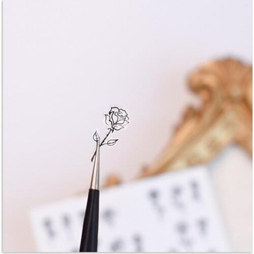 Ultra-Thin Rose Nail Stickers Set Mixed Floral Geometric Nail Art Transfer Decals Sliders Flower Leaves Manicures Decoration