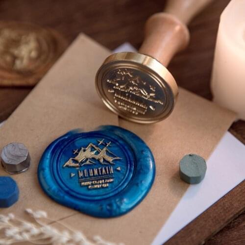 Vintage Snow Mountain Demon Eye sealing Wax Stamp Mushroom Fire Paint Seal Student DIY Wax Seal Unique Envelopedecoration
