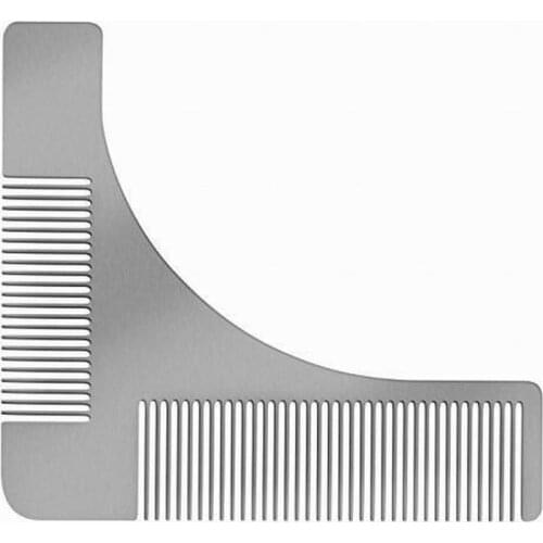 Good quality Two sides Metal beard comb beard shaper as sidebums beard styling template as hairline facial hair shaping tool