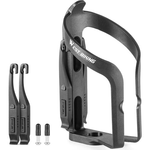 WEST BIKING Bicycle Water Bottle Holder Plastic Mountain MTB Bike Drink Cup Bottle Cages Rack with Screws Tire Lever