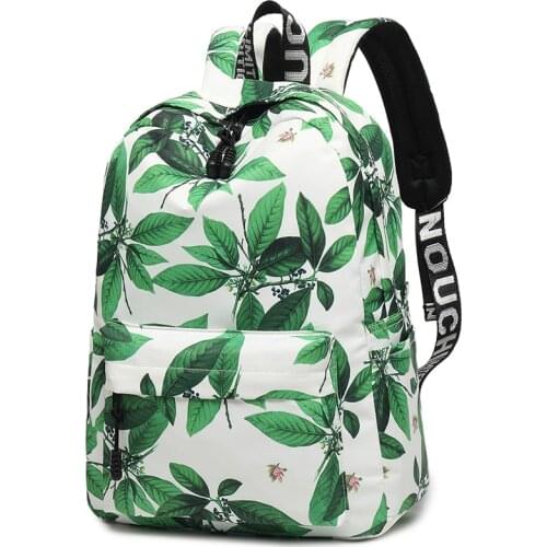 FABRECANDY Women flower Printing Backpack Canvas Bagpack Bookbag School Bags Teenage Girls Fresh Backbag Laptop