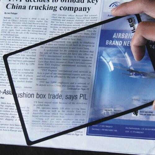 180X120MM ultra-thin reading ultra-thin magnifying glass Portable reading aid Font amplifier