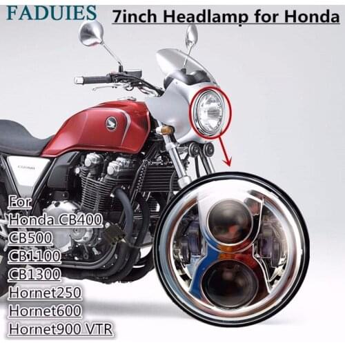 7" LED motorcycle headlight Lamp Fit Details about Cafe Racer Bobber Custom LED Phare Headlight Motos For Honda CB Classic