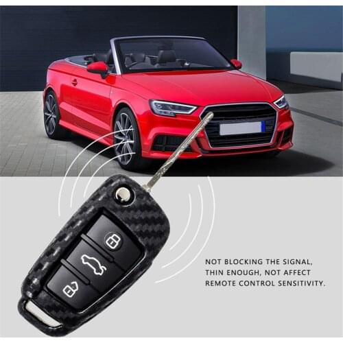 Car-Styling Auto Protection Key Shell Carbon Fiber Cover Case For Audi TT A7 A4 A4L 8S B9 Q5 A6L A5 A8 Q3 Q7 Accessories