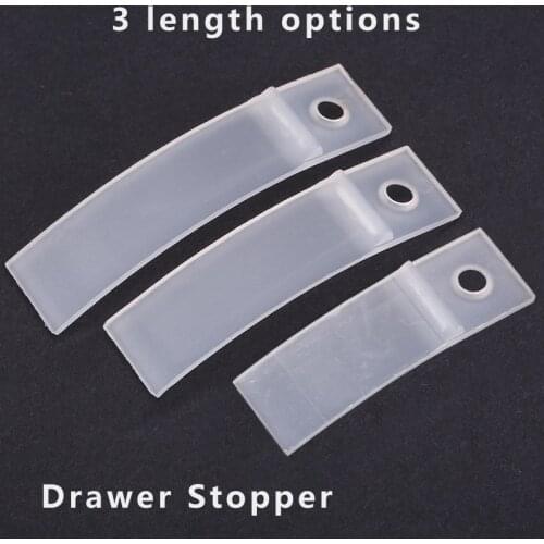 50 60 70 mm White plastic drawer stopper plate