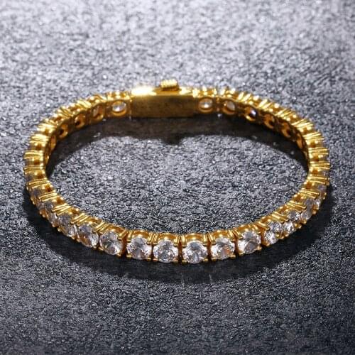 BOEYCJR 3/4/5mm AAA Zircon Tennis chain Bracelet Bangles & Bracelets Handmade Jewelry Energy Bracelet for Women or Men
