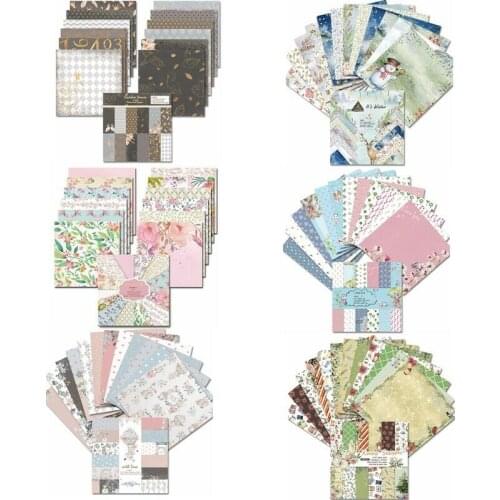 6"X 6" Craft Pattern Paper For DIY Scrapbooking 24 Sheets/Set Background Paper Pad Cardstock Cards Making DIY Scrapbook