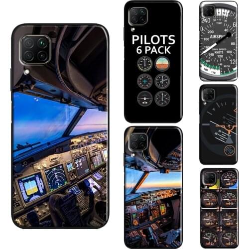 Flight Instruments Cockpit Case For Huawei P40 Lite P30 P20 P Smart Z 2019 Nova 5T Honor 20 Pro 10i 8A 8X 9X Cover