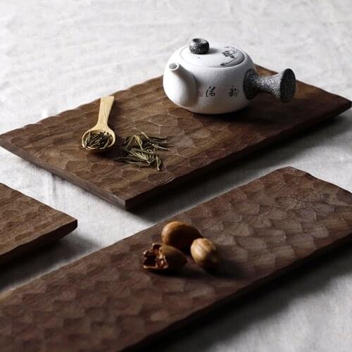 Wooden tea tray creative turtle tray solid wood living room dining room fruit snack plate black walnut plate