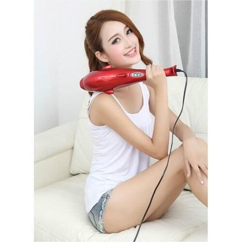 Electric Dolphin Massager Back Massage Hammer Vibration Infrared Stick Roller Cervical Body Massage