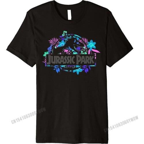 Jurassic Park Vibrant Flowers And Floral Logo Premium T-Shirt New Design Mens Tops Shirts Custom Tshirts Cotton