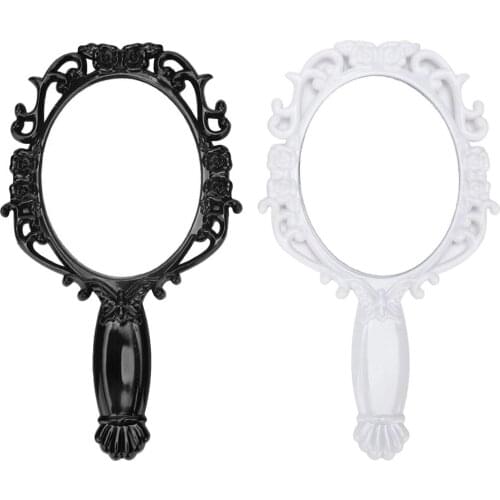 Classic Design Cosmetic Mirror Retro Traveling Compact Antique Handheld Pocket Makeup Mirror for Trip Home Living Room